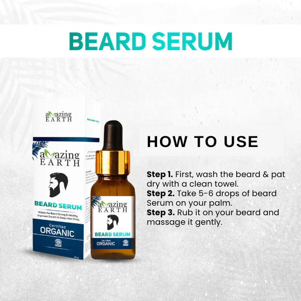 AMAzing EARTH Beard Serum for Thick and Shiny Beard - Image 3