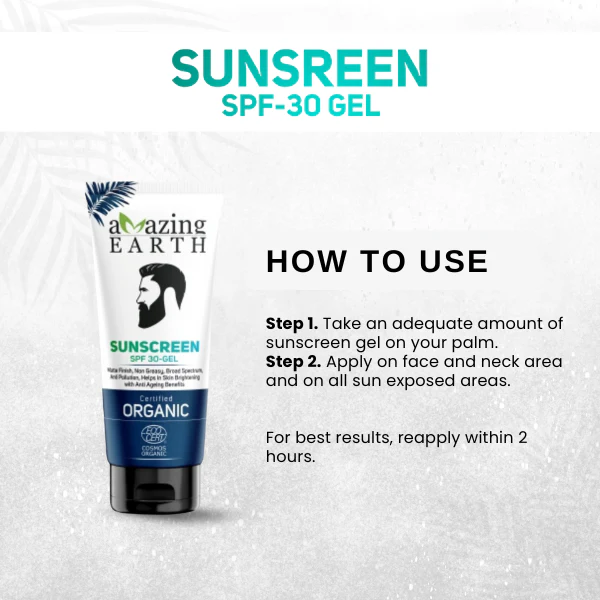 AMAzing EARTH Sunscreen SPF 30 Gel - Certified Organic Sunscreen - Image 3