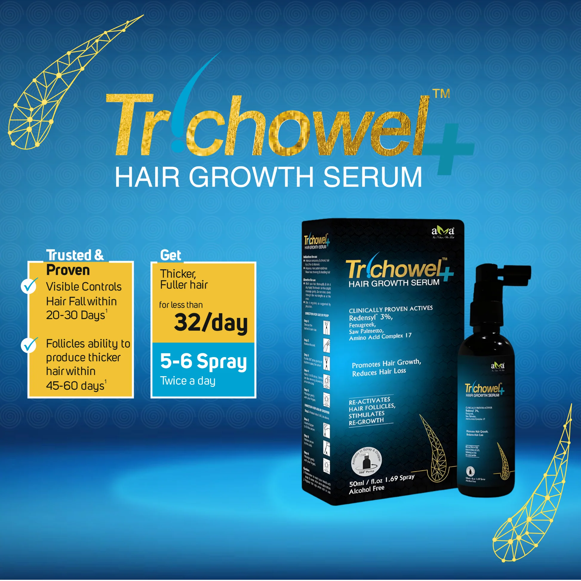 Trichowel Hair Growth Serum(50ml) - Image 3