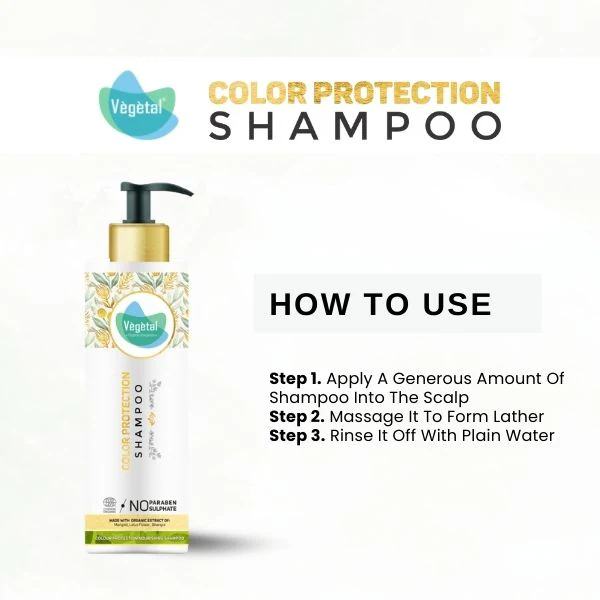 Vegetal Color Protection Shampoo – Organic & Chemical-Free Shampoo for Colored Hair - Image 3